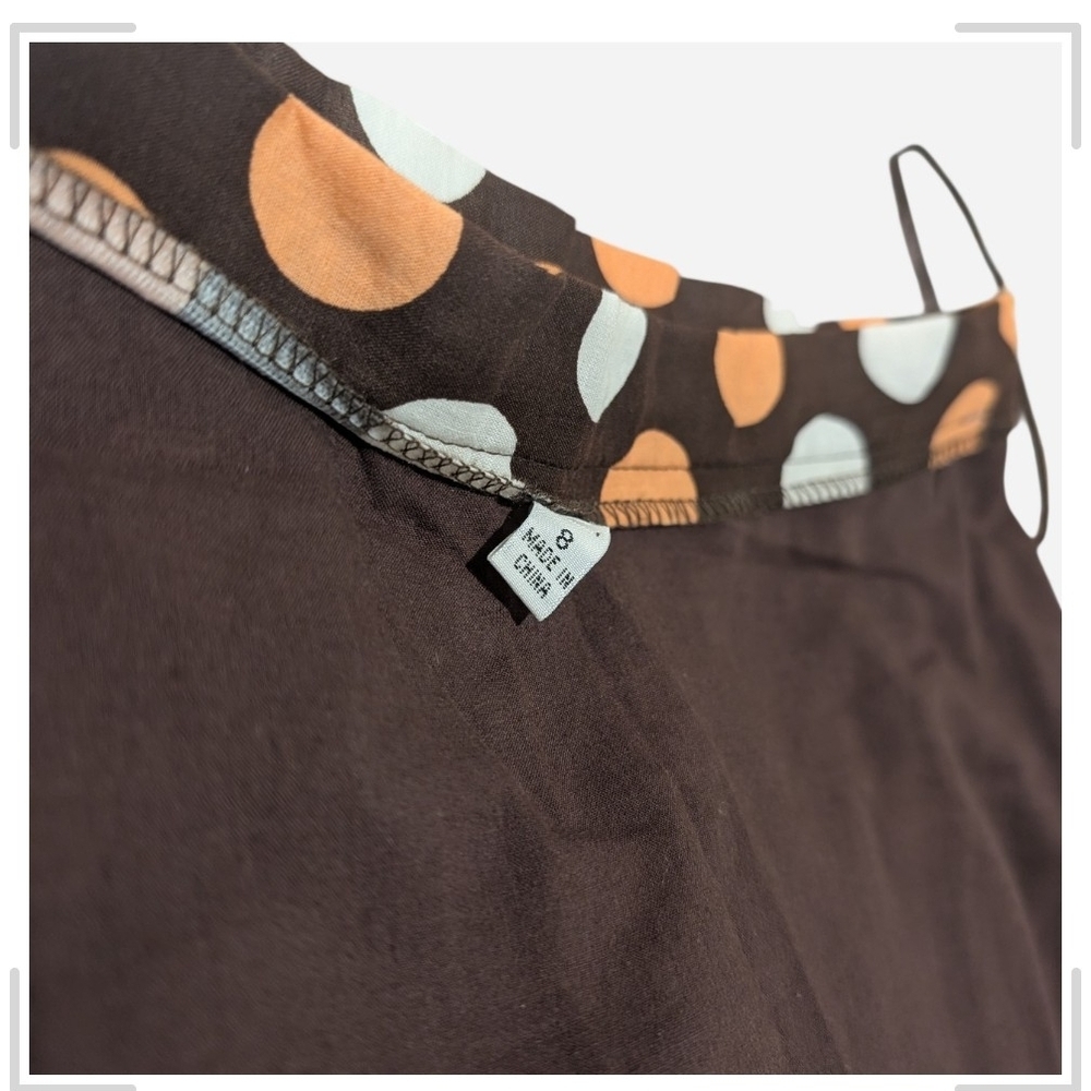 Pre-owned Stylish Polka Dot Skater Skirt - Orange and White - Picture 3 of 10